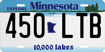 MN license plate 450LTB