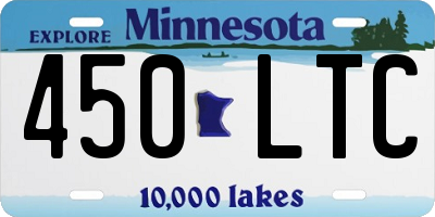 MN license plate 450LTC