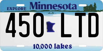 MN license plate 450LTD