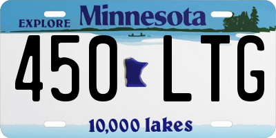 MN license plate 450LTG