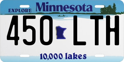 MN license plate 450LTH