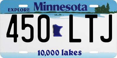MN license plate 450LTJ