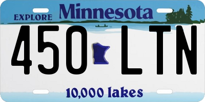 MN license plate 450LTN