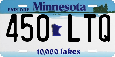 MN license plate 450LTQ