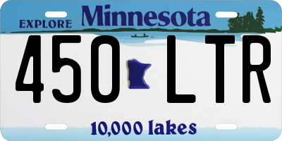 MN license plate 450LTR