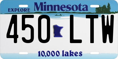 MN license plate 450LTW