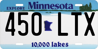 MN license plate 450LTX