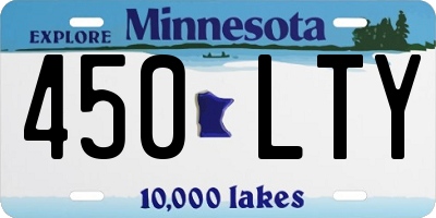 MN license plate 450LTY