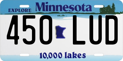 MN license plate 450LUD