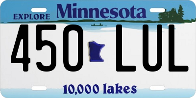 MN license plate 450LUL