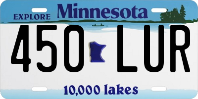 MN license plate 450LUR