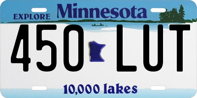 MN license plate 450LUT