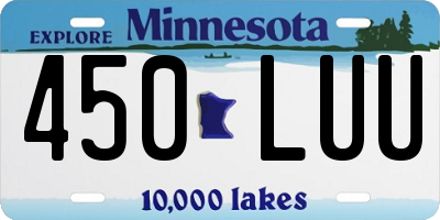 MN license plate 450LUU
