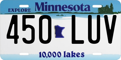 MN license plate 450LUV