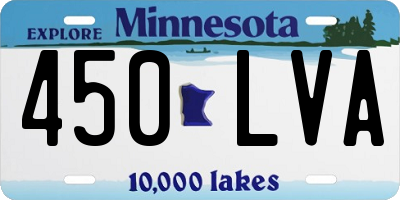 MN license plate 450LVA
