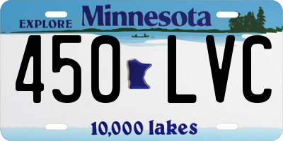 MN license plate 450LVC