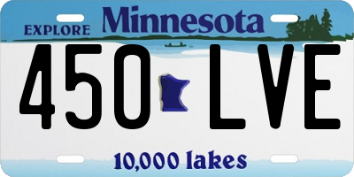 MN license plate 450LVE