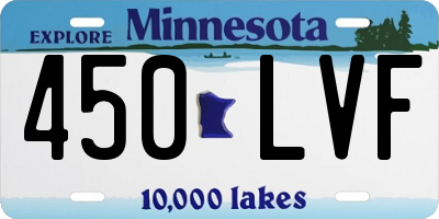 MN license plate 450LVF