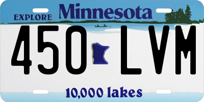 MN license plate 450LVM