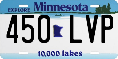 MN license plate 450LVP