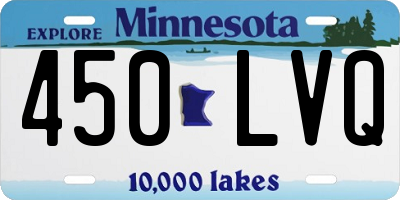 MN license plate 450LVQ