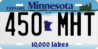 MN license plate 450MHT