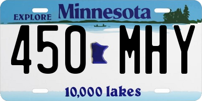 MN license plate 450MHY