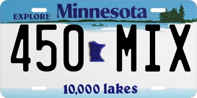 MN license plate 450MIX