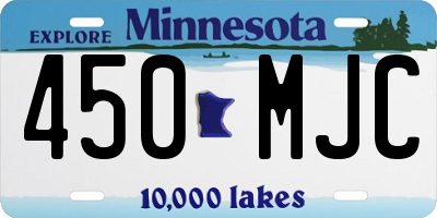 MN license plate 450MJC