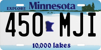MN license plate 450MJI