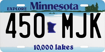 MN license plate 450MJK