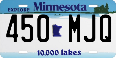 MN license plate 450MJQ