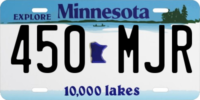 MN license plate 450MJR