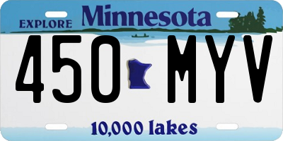 MN license plate 450MYV