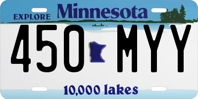 MN license plate 450MYY