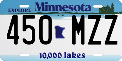 MN license plate 450MZZ