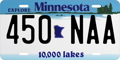 MN license plate 450NAA