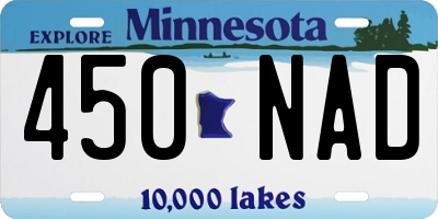 MN license plate 450NAD