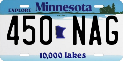 MN license plate 450NAG