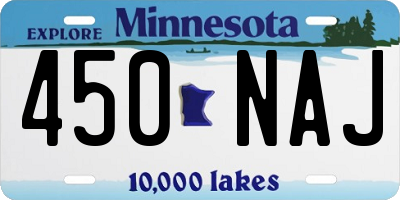 MN license plate 450NAJ