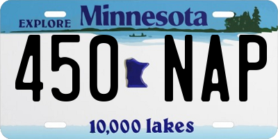 MN license plate 450NAP