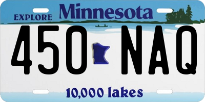 MN license plate 450NAQ