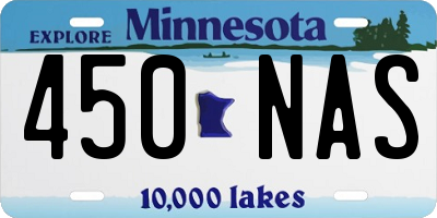 MN license plate 450NAS