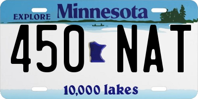 MN license plate 450NAT