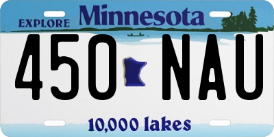 MN license plate 450NAU