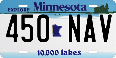 MN license plate 450NAV