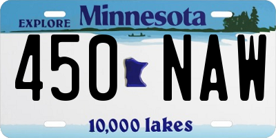 MN license plate 450NAW