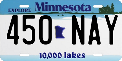 MN license plate 450NAY