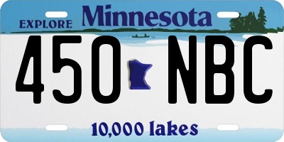 MN license plate 450NBC