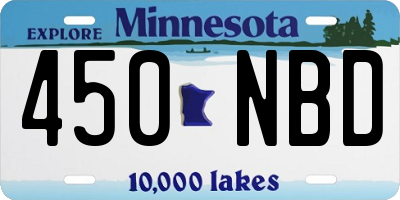 MN license plate 450NBD